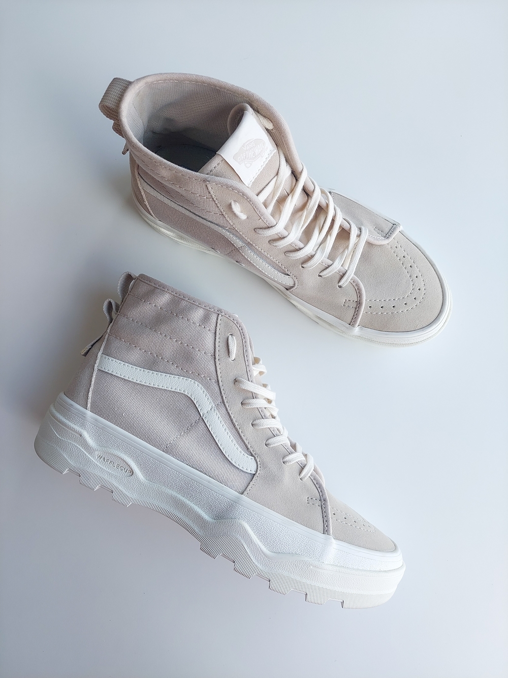 Vans Sentry Sk8-Hi Platform Sneakers Beige White Women's 10 Men's 8.5 Shoes - Picture 2 of 10